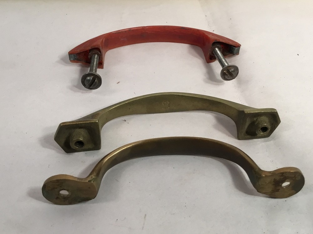 Vintage Drawer Pulls, Painted, Mid Century Modern. ~37 total