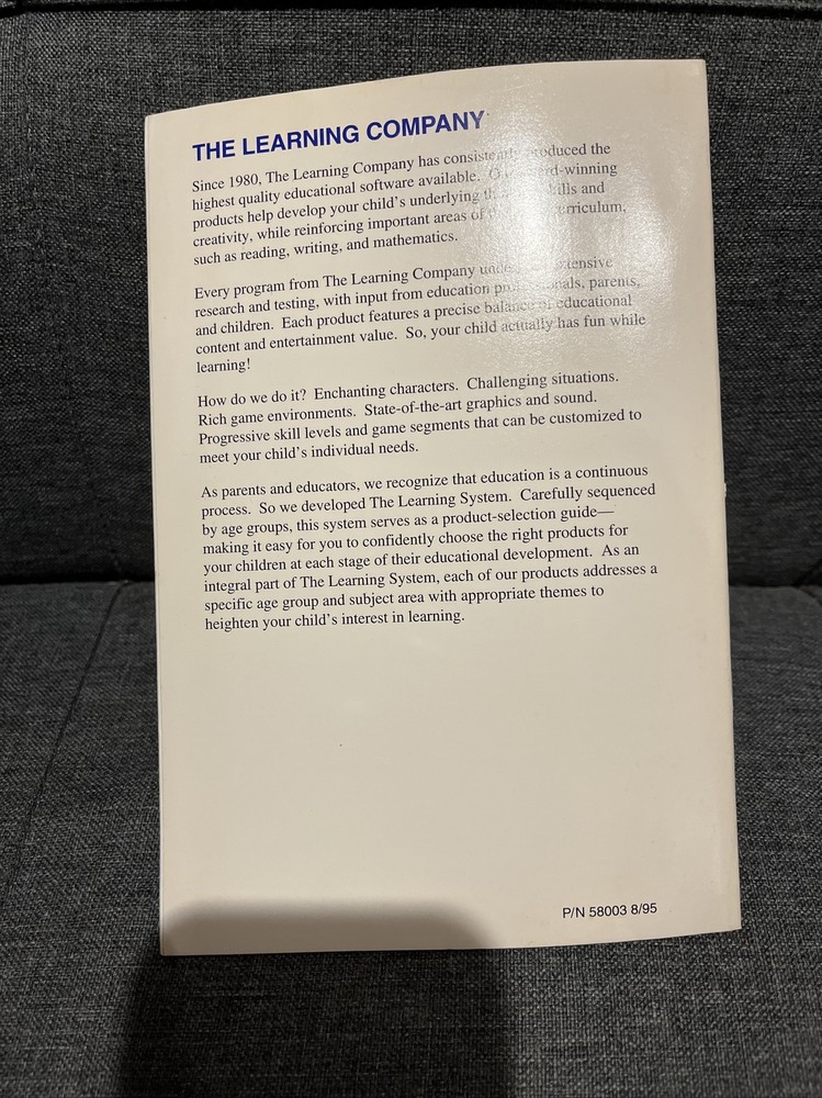 Reader Rabbit 1 (The Learning Company) *User Guide Only*