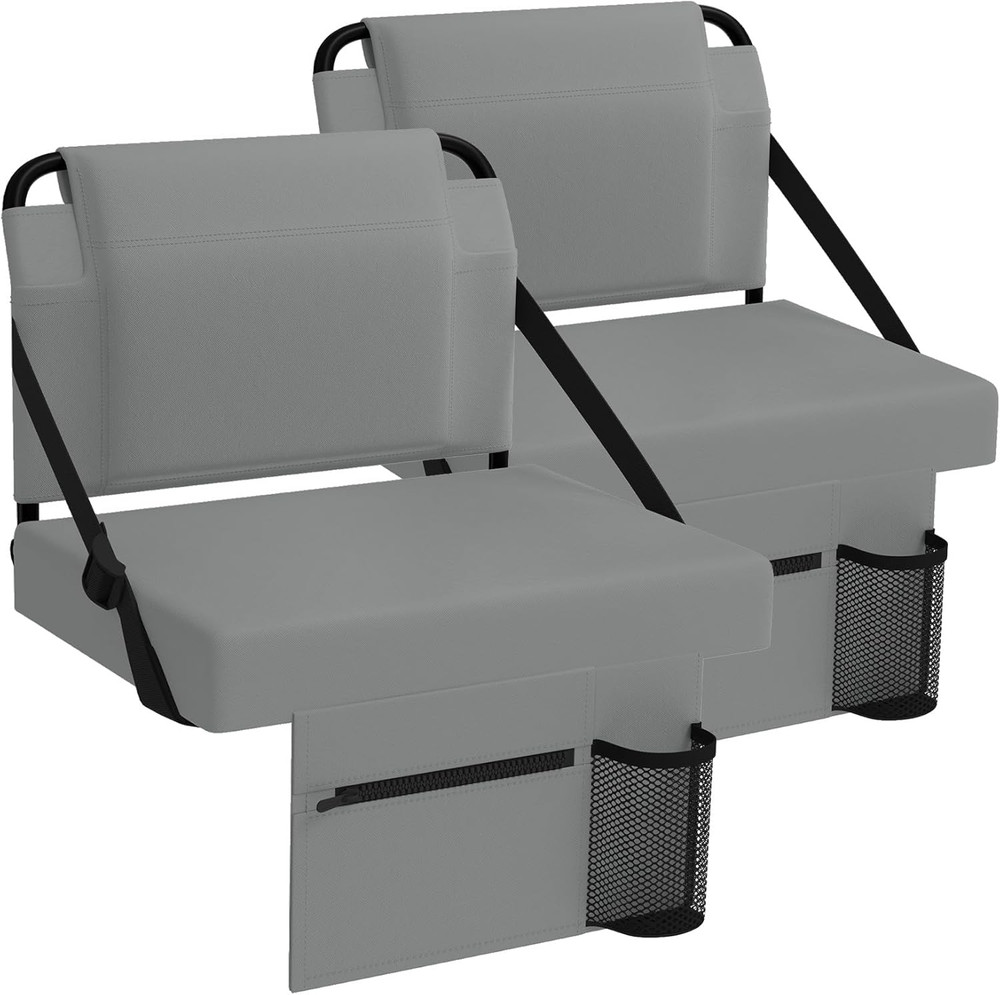 Stadium Seats with Back Support 1PACK Adjustable Bleacher Chairs with Back and C