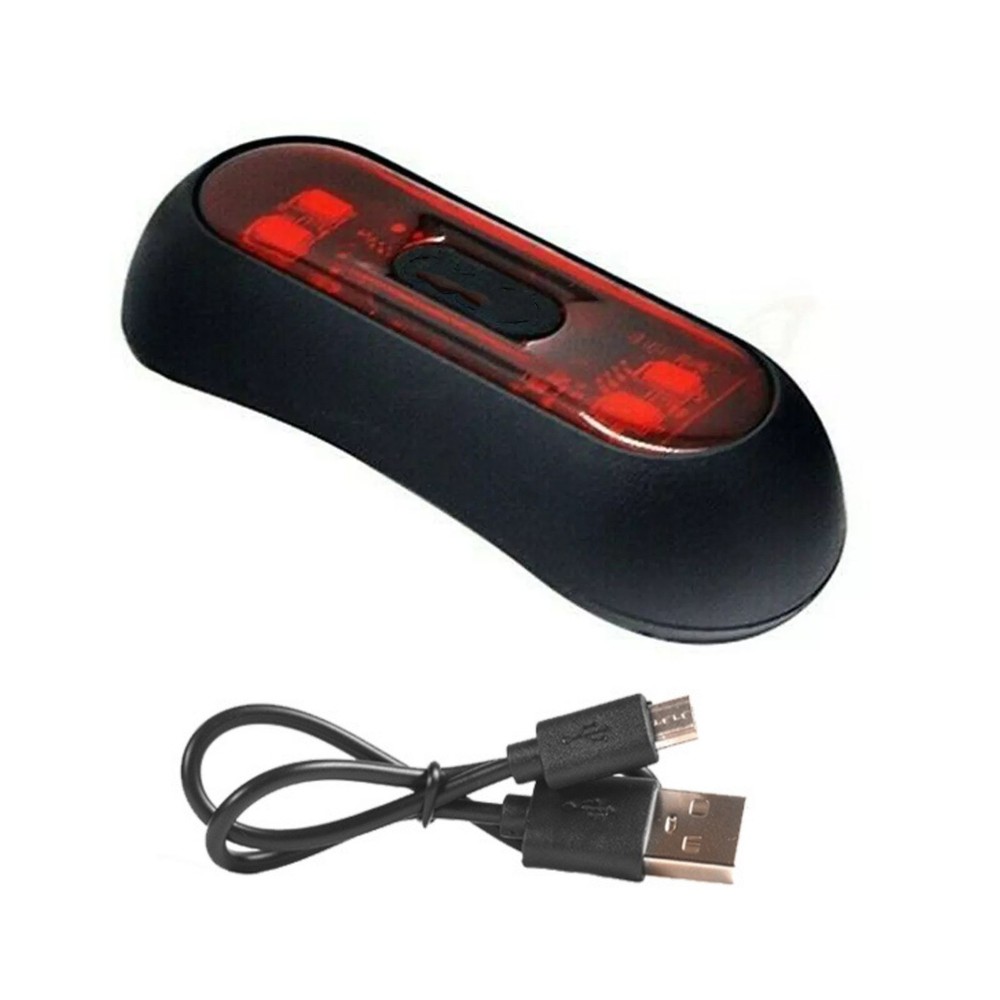 Waterproof Motorcycle Rear LED Helmet Light USB Rechargeable Light Accessory