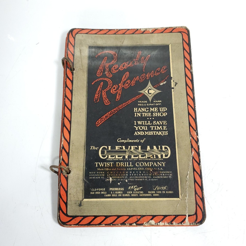 Vintage Cleveland Twist Drill Co. Ready Reference 1941