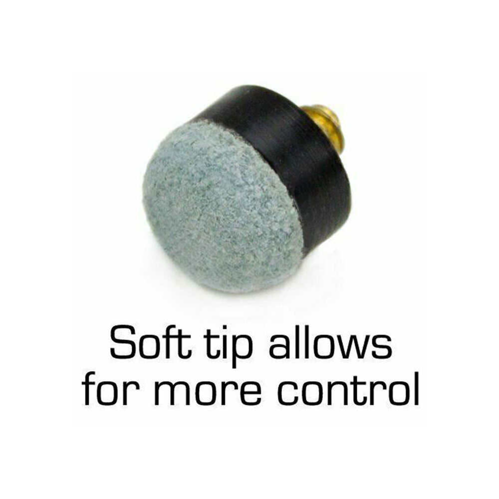 10pack Soft Grey Cue Tips Billiard Replacement Screw-On Tips Pool Cue Stick 13mm