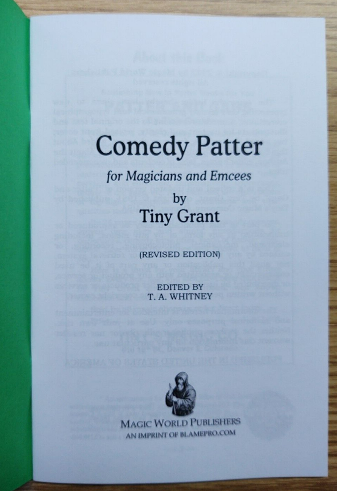 Comedy Patter : Its Presentation and Use by Tiny Grant