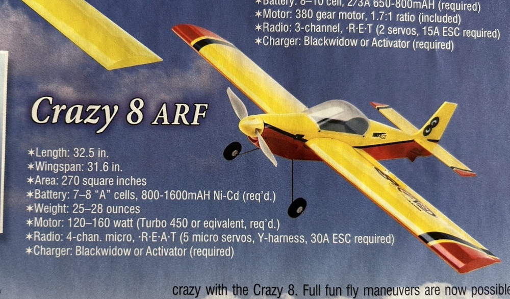 Wattage Crazy 8 Airplane Kit