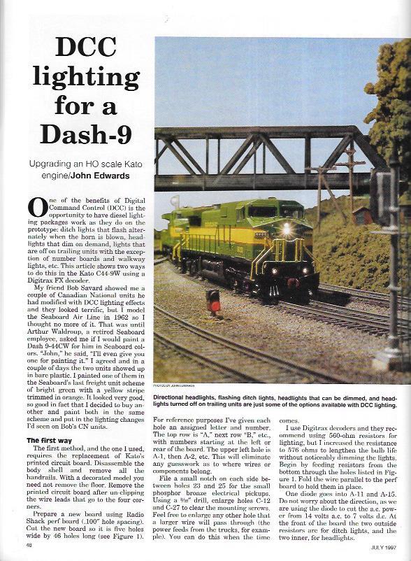 Railroad Model Craftsman July 1997 N HO Scale Interlocking Tower Dash 9 Grain