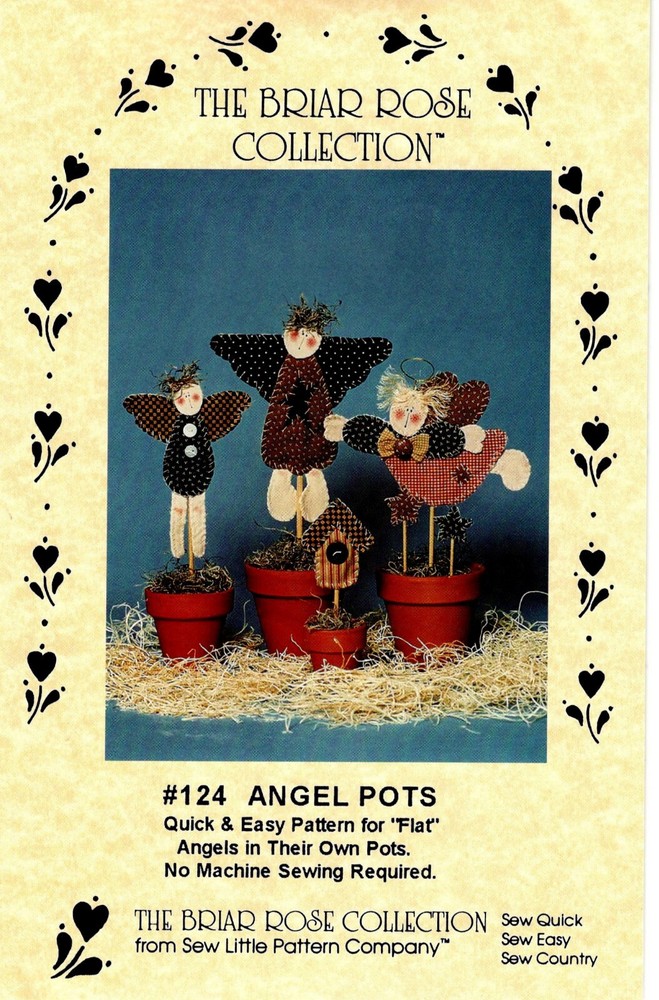 Angel Pots Craft Pattern by The Briar Rose Collection 124