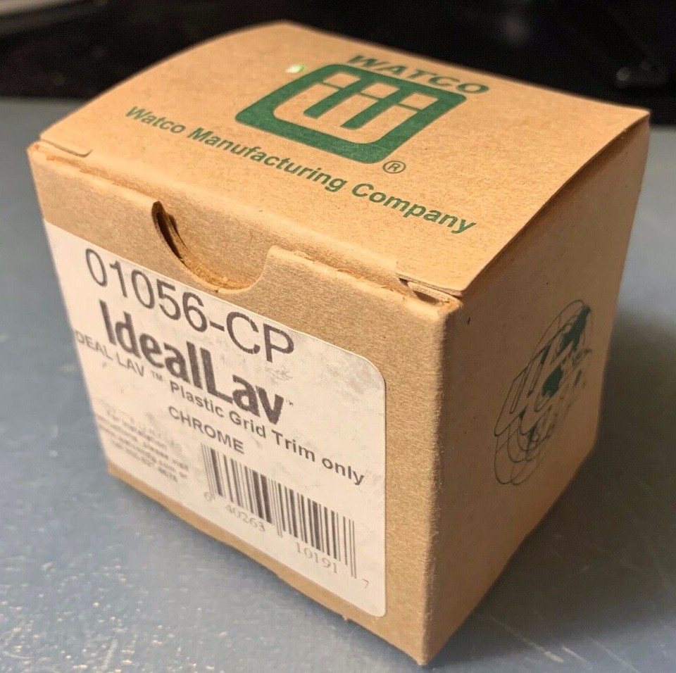 Watco 01056-CP Ideallav Drain Replacement Plastic Grid Strainer Trim - Chrome