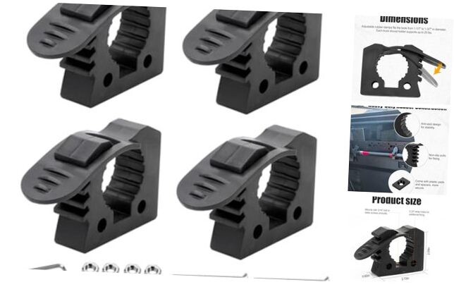 Quick Release Rubber Clamp Mount Kit Fits 1-1/7'' to 1-3/7'' Diameter Tool