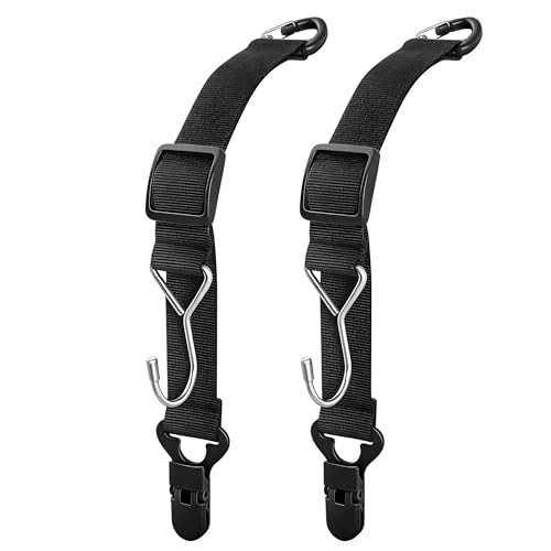 Headrest Hooks for Car, 2-in-1 Backseat Organizer with Bag Hook & Hat 2 Pack