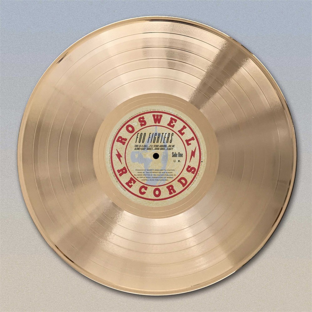 Foo Fighters "Gold"  Gold LP Record wall art
