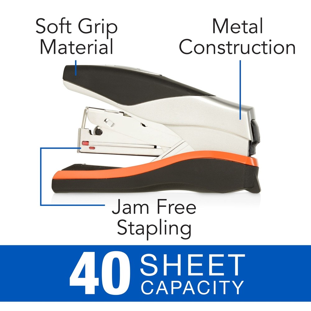 Swingline Optima 40 Compact Standup Stapler: 40 sheets (Black/Grey) *40 sheets