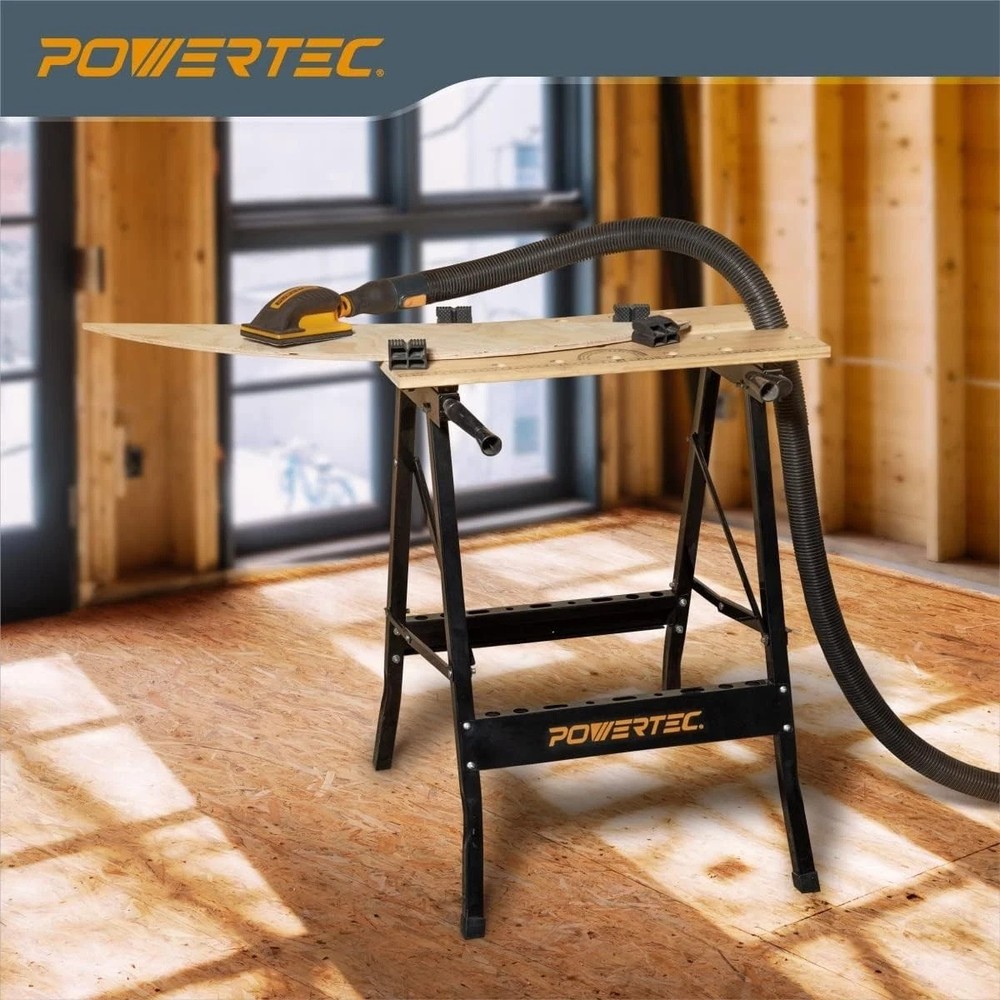 Versatile Portable Workbench with Adjustable Vise & Bamboo Top, 220 lb Capacity
