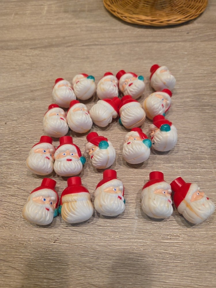 Vintage Plastic Santa Light Covers (20)