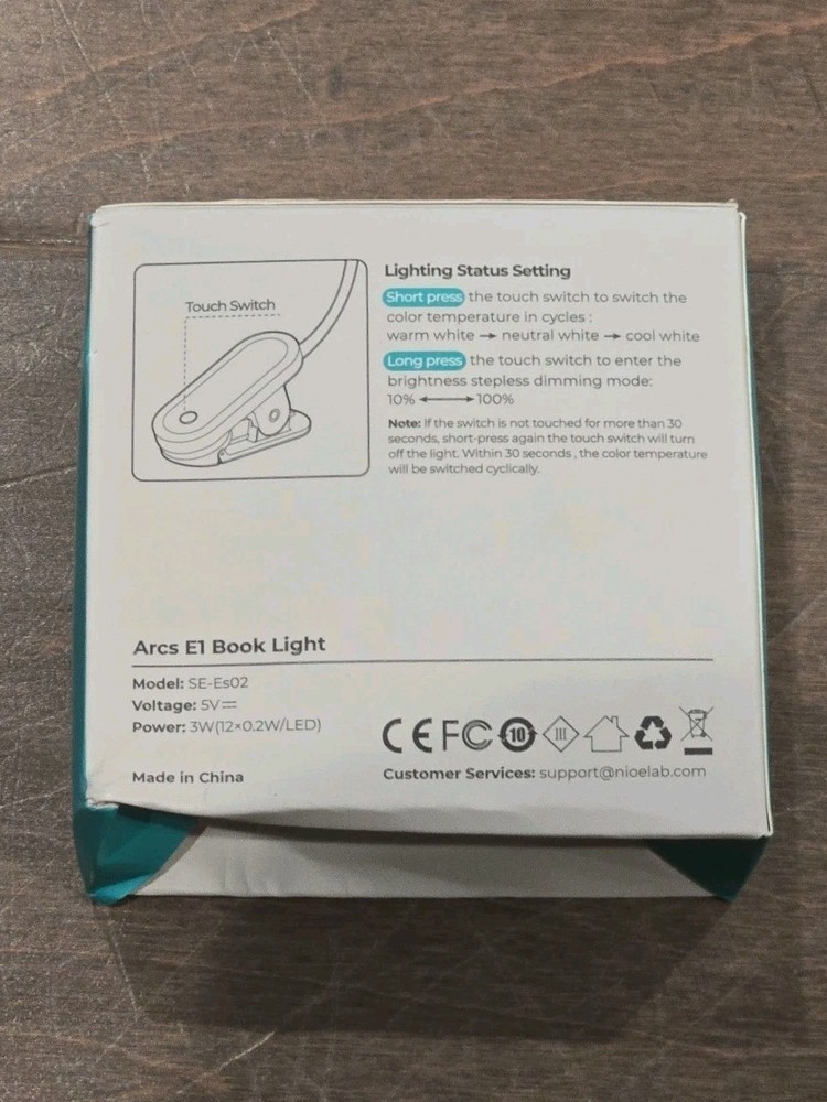 Nioe Lab ARCS E1 BOOK LIGHT LED Clip SE-Es02