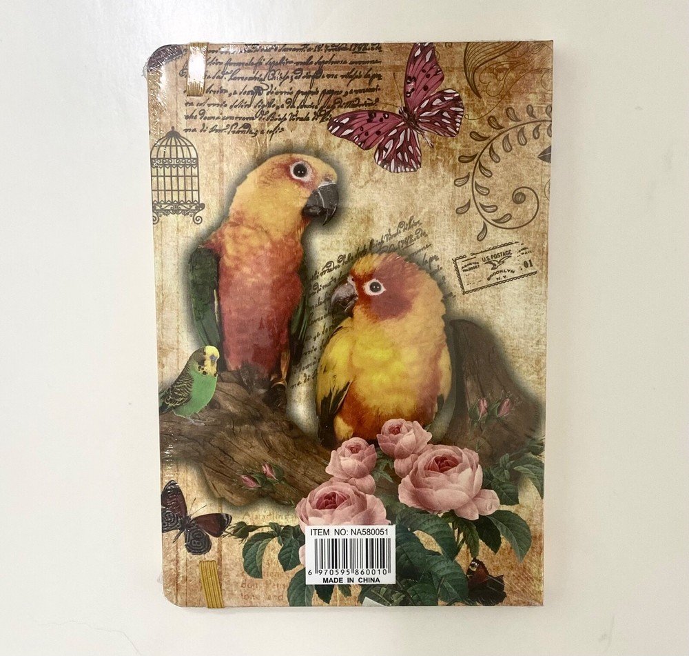 Notebook with CONURE PARROTS