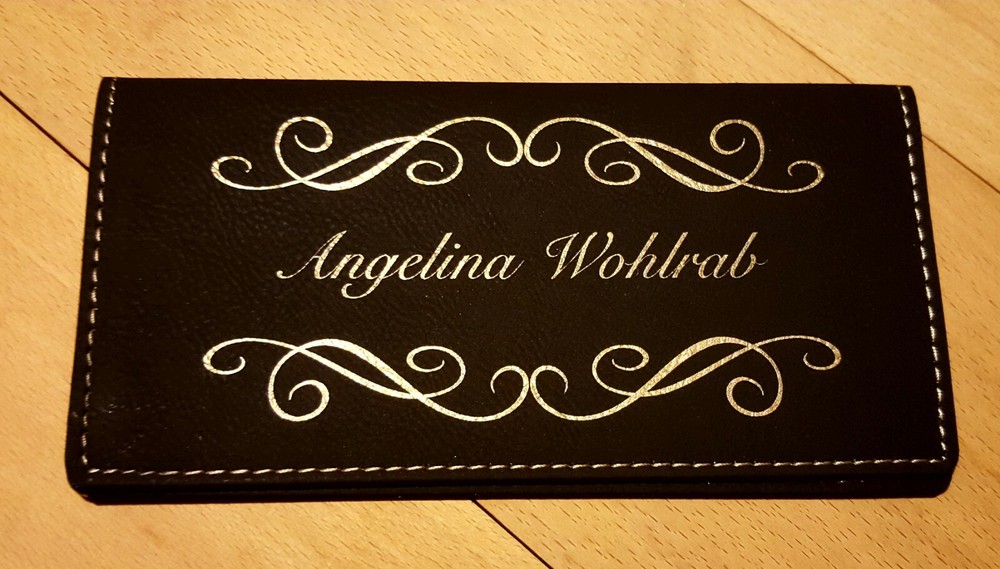 personalized check book covers Monogrammed bank wallet checkbook Leather