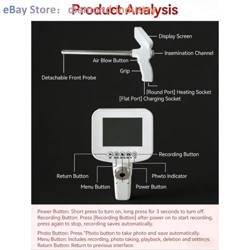 Visual insemination gun and inseminator for cattle Artificial insemination tools