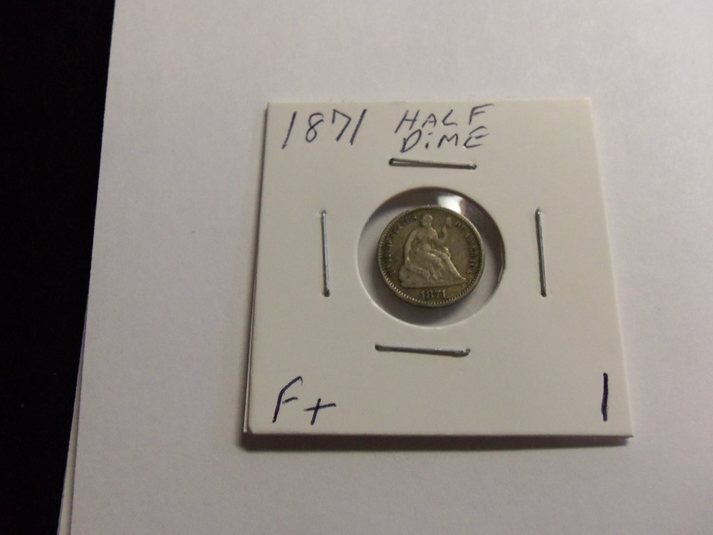 KEY DATE 1871 LIBERTY SEATED HALF DIME
