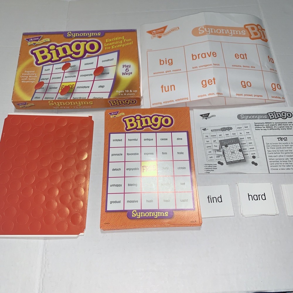 Trend Enterprises Synonyms Bingo Game Learning Fun For Everyone