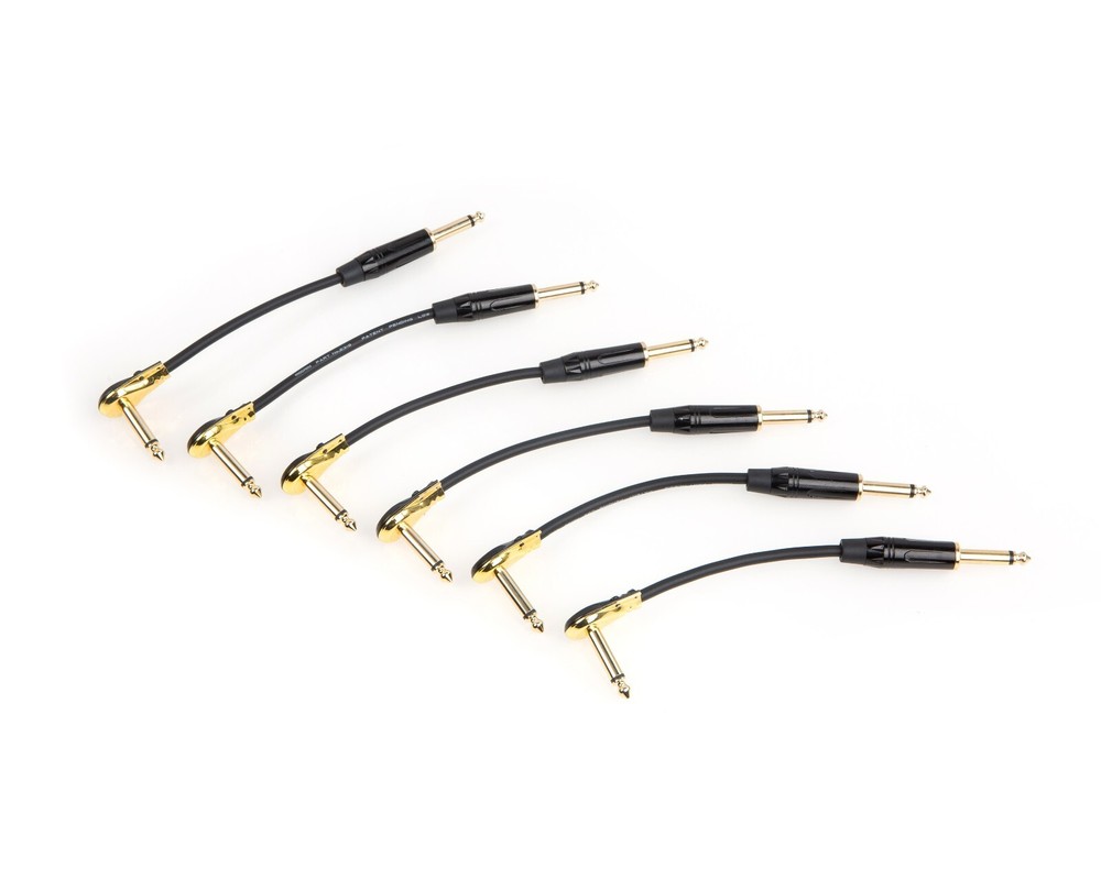 6-Pack Mogami 2314 Pedal Effects, Single Angle Patch cable
