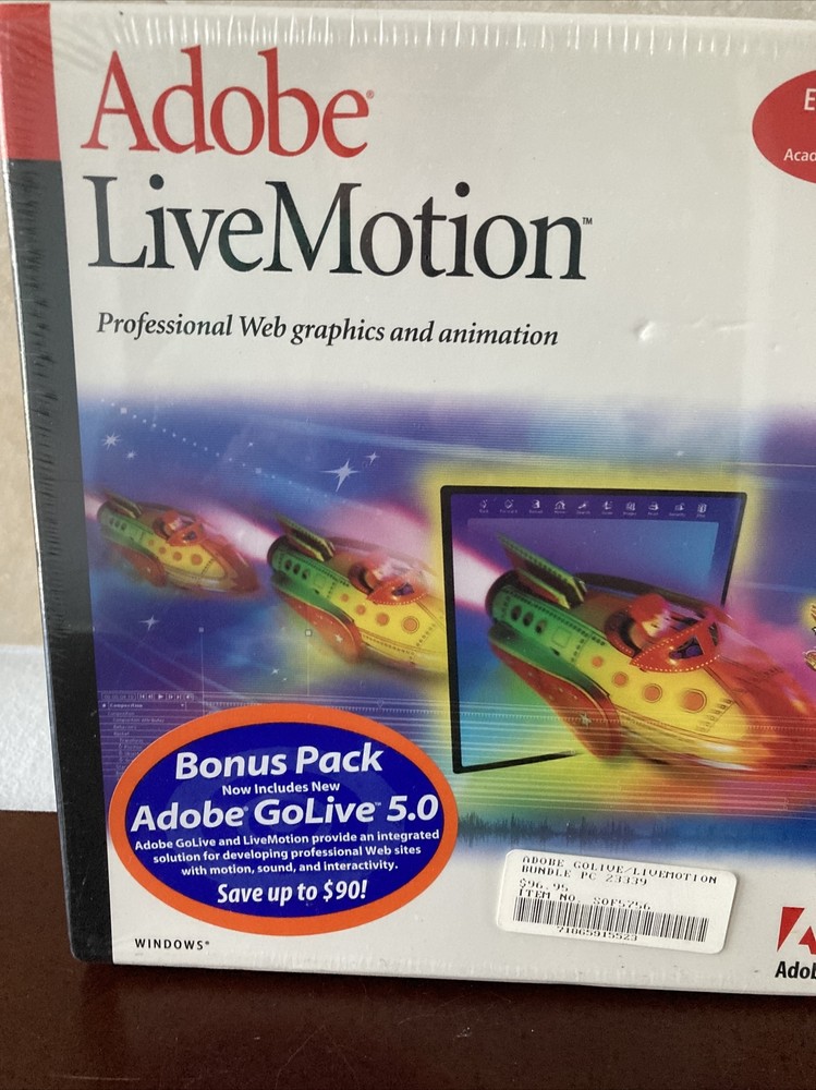 Adobe GoLive Motion Bundle 1.0.1 Education Version For Windows And Macintosh New