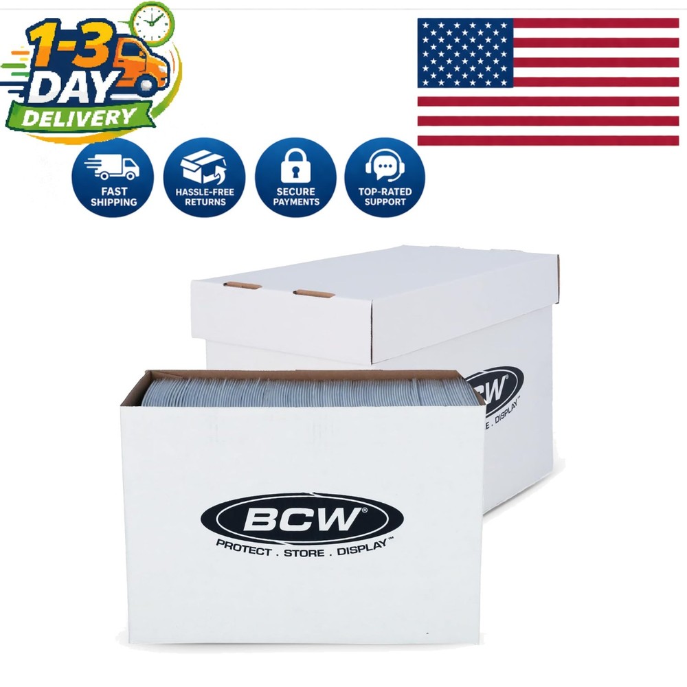 5-Pack Stackable Magazine Storage Boxes - Durable Cardboard Filing Solution