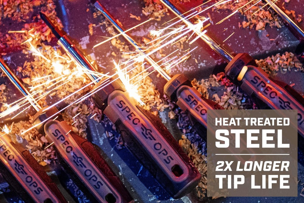 Spec Ops Tools Multi-Bit Screwdriver, 6-in-1, Magnetized Double-Sided Bits, C...