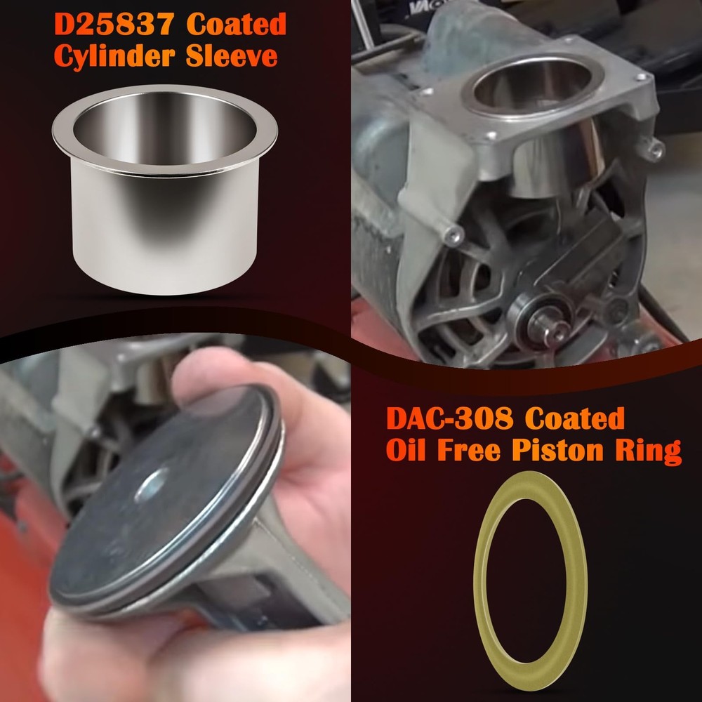 Air Compressor Cylinder Sleeve & Compression Ring Replacement Kit for Craftsman