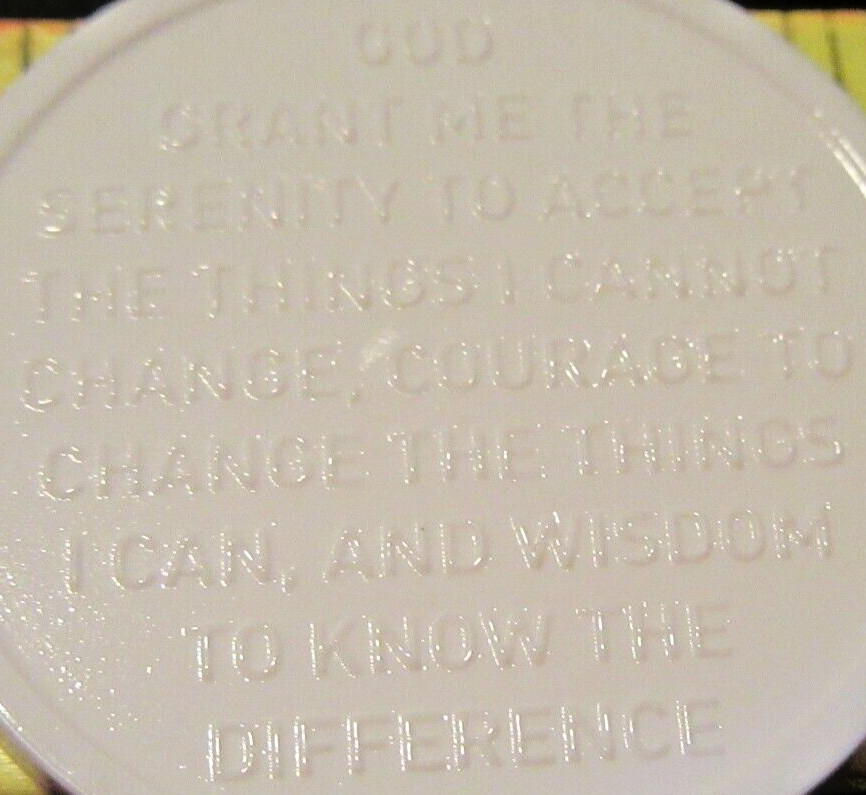 Alcoholics Anonymous Plastic AA 24hour Poker Chip Medallion Token
