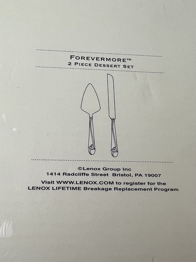 Lenox Forevermore 2 Piece Cake Dessert Set