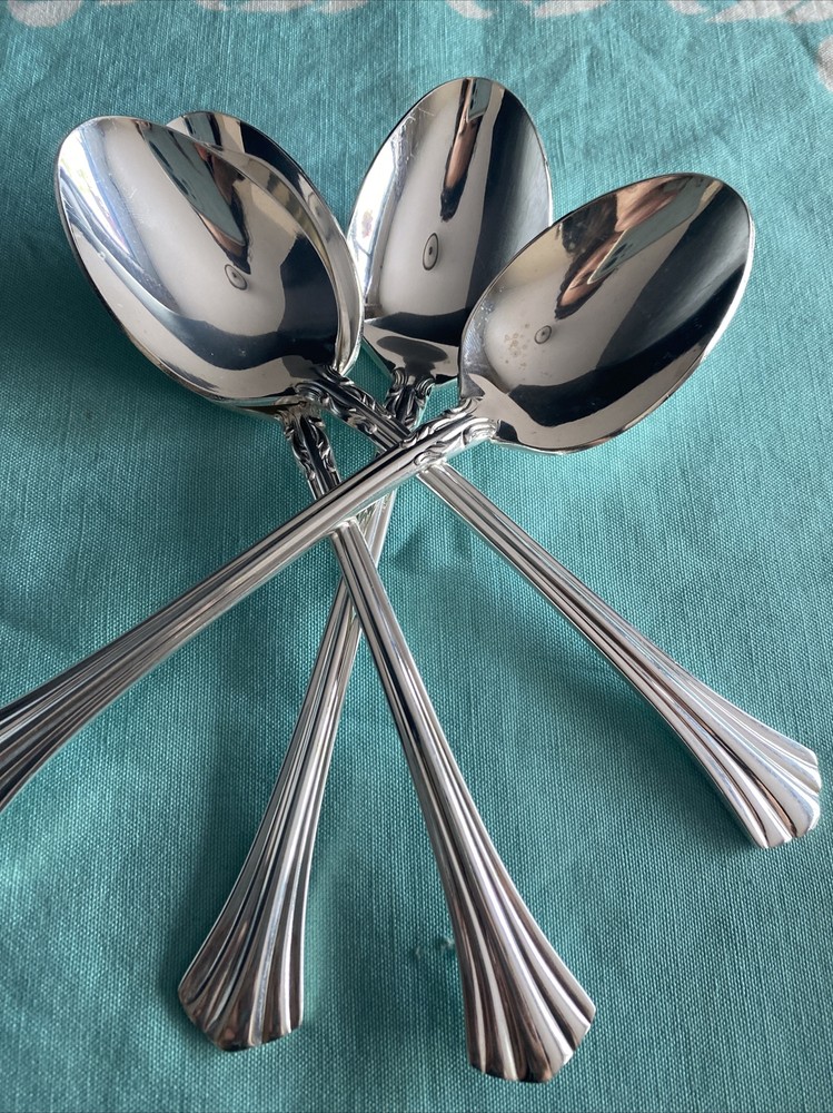 4 Towle Aristocrat Silverplate EP Supreme flatware place settings dinner spoons