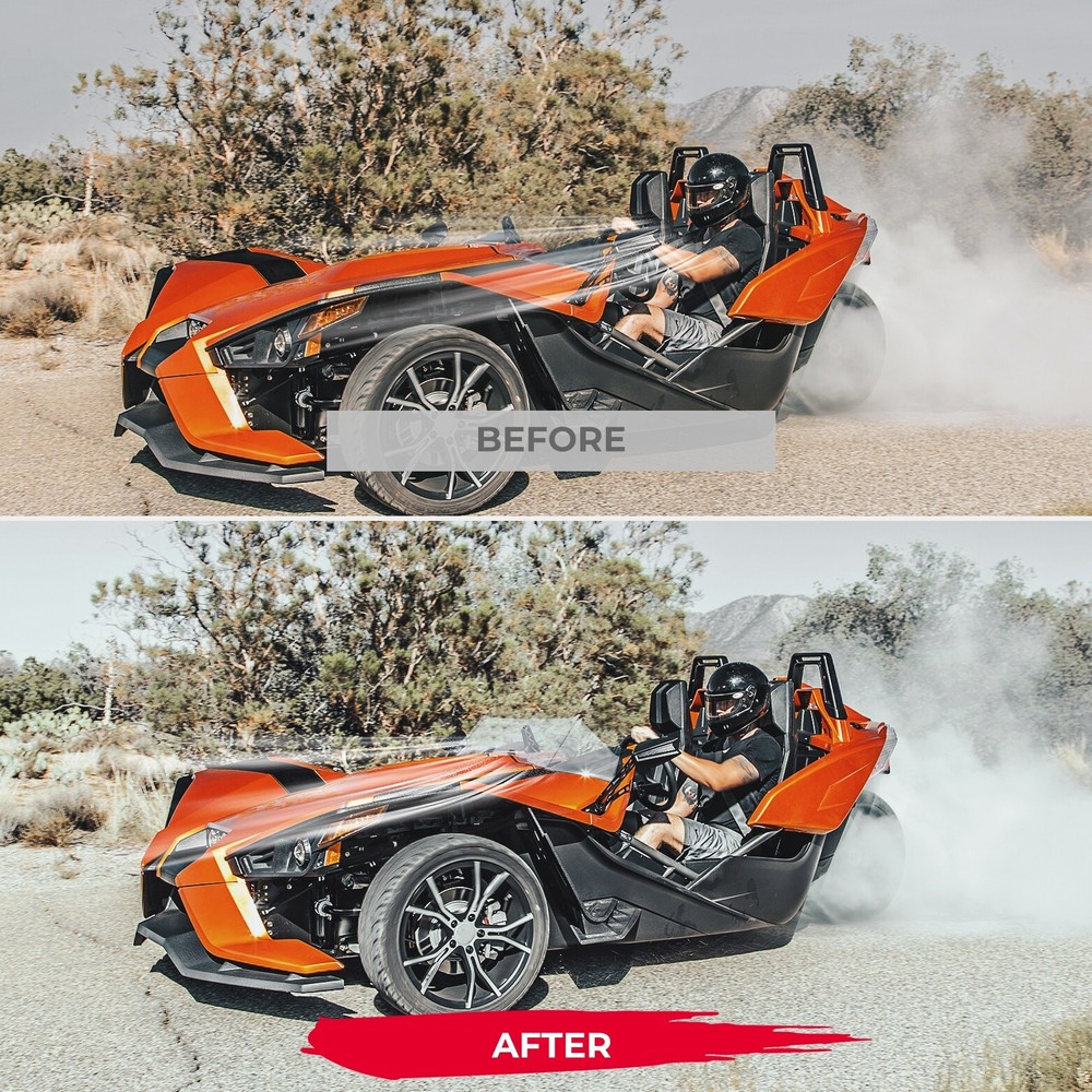 For Polaris Slingshot 2016-2023 Half Front Windshield Windscreen PC