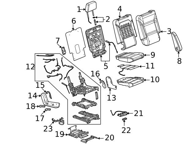 Genuine GM Headrest 85768907