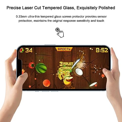 3 Pack Screen Protector for iPhone 13 with 3 Pack Camera iPhone 13 6.1" Clear