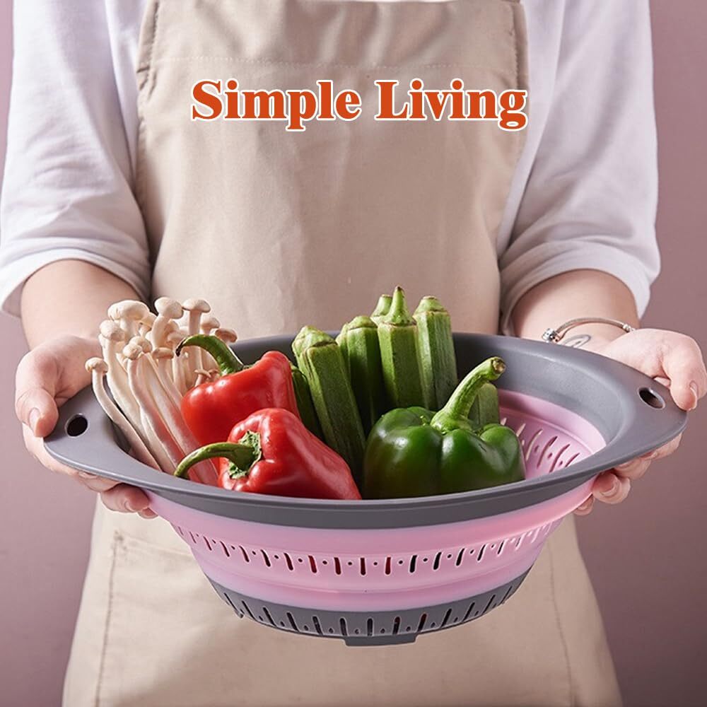 Collapsible Colander and StrainerSilicone Strainer Colanders & Food Strainers...