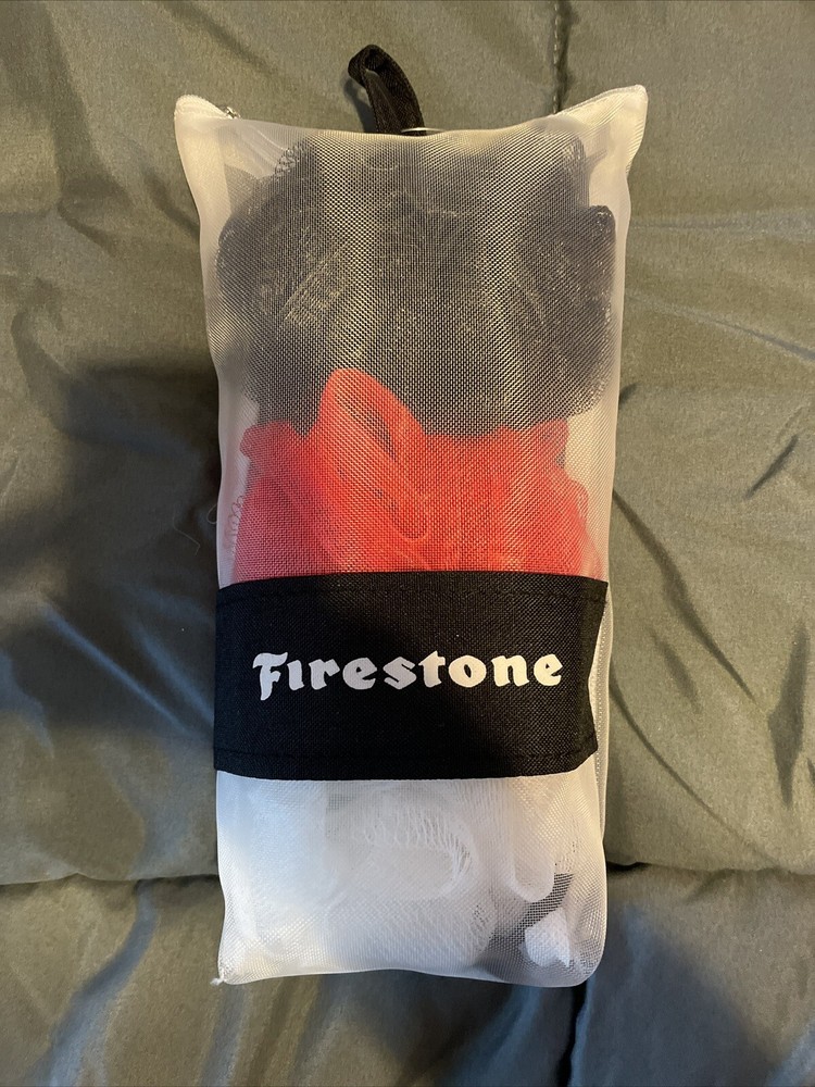 Firestone Three Loofa Set Red White And Black