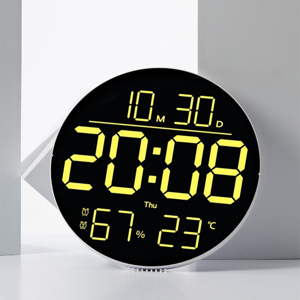 RGB Wall Clock with Remote Control Date Temp Humidity and Timer Function