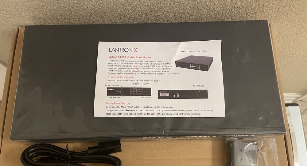 Lantronix Sm24tat2sa Network Switch-Open Box