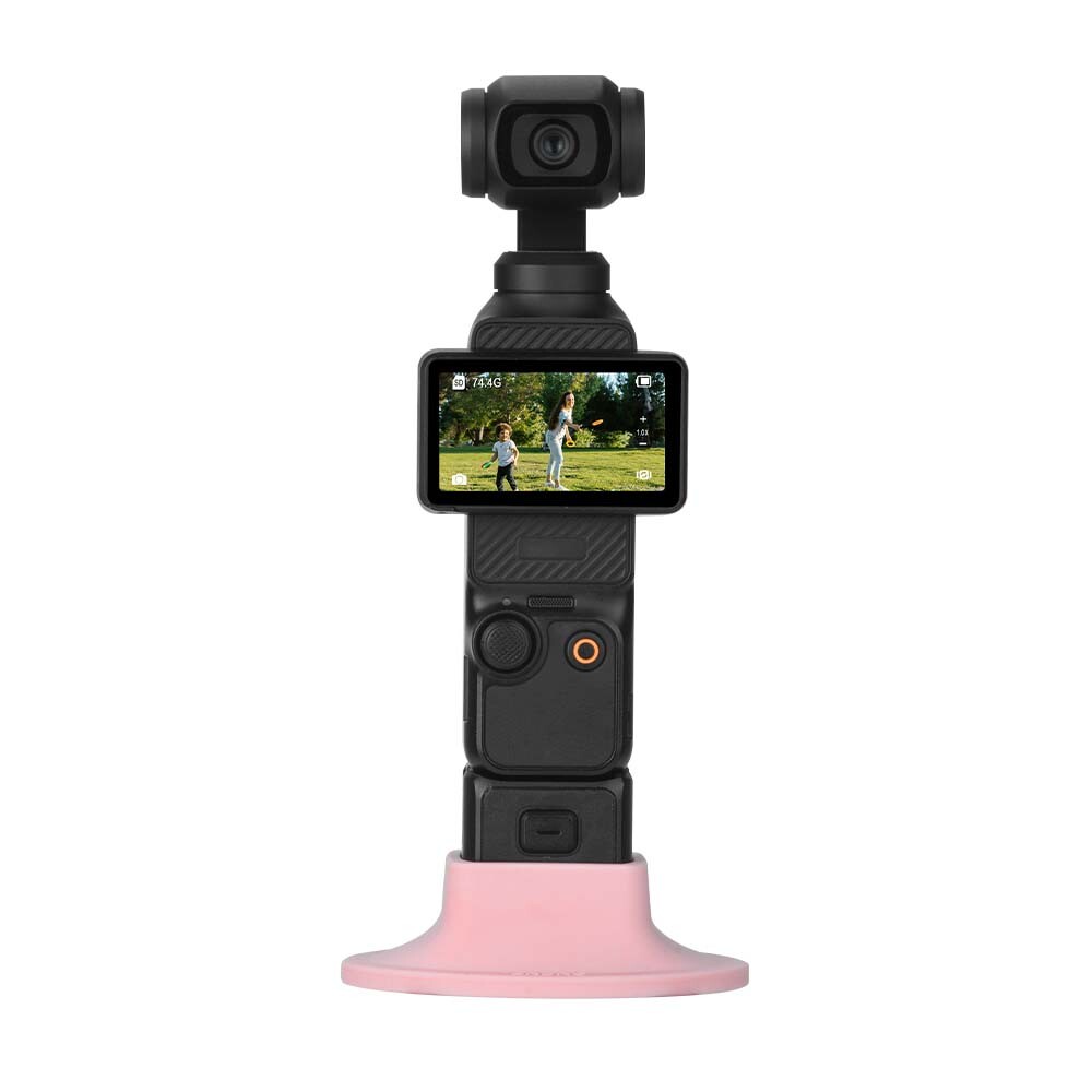 For DJI Osmo Pocket 3 Pink Silicone Desktop Base Fixed Support Bracket Accessory