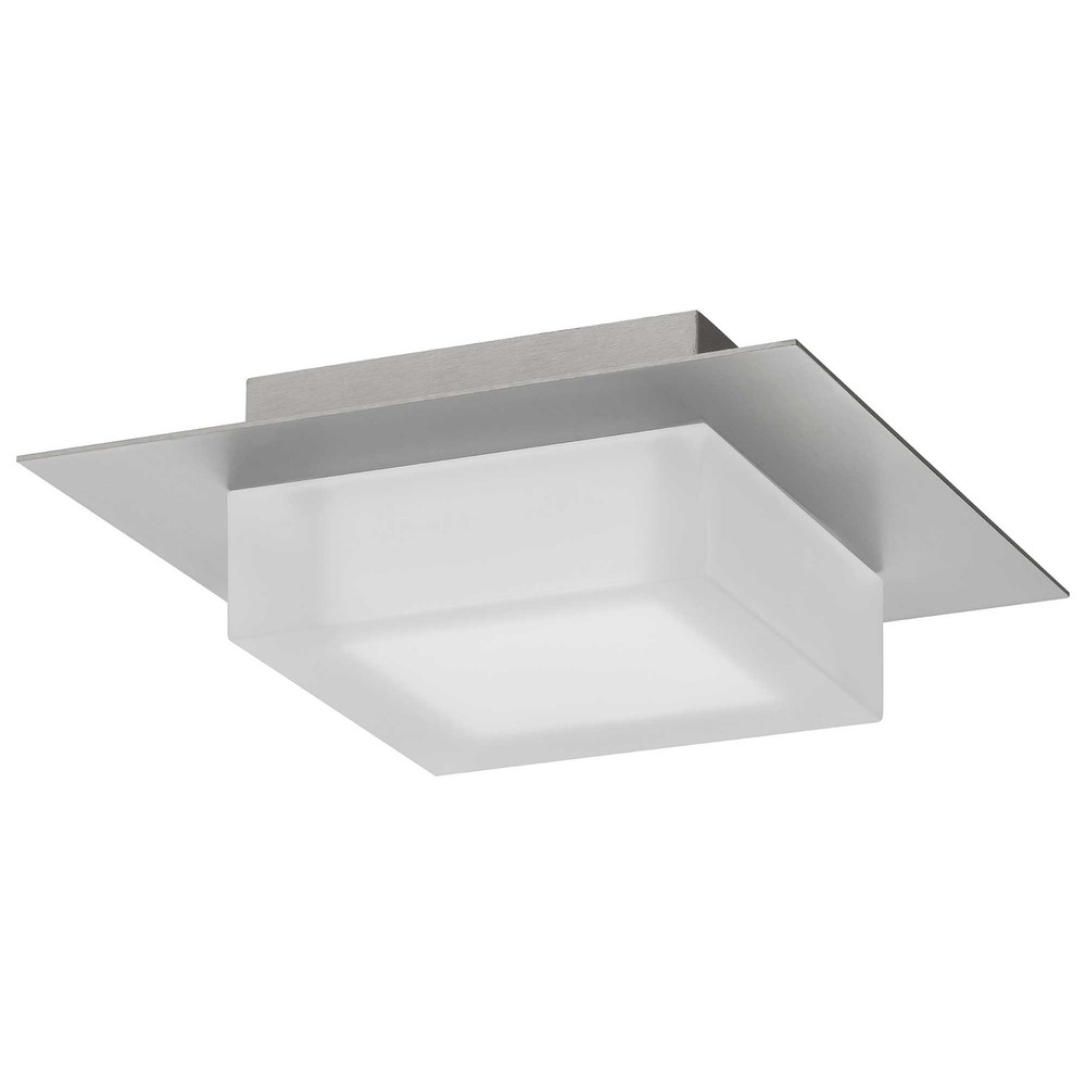 8 inch Square Chrome Integrated LED Flush Mount
