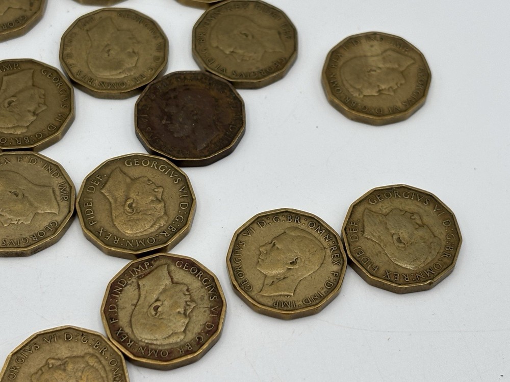 three pence coins Bundle X 28