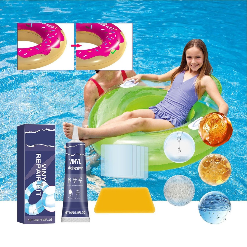 Air Mattress Patch Kit Waterproof Vinyl Patch Kit, High Strength InflatablePatch