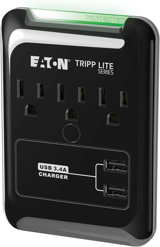 Mini Surge Protector Power Strip with USB - Compact Design