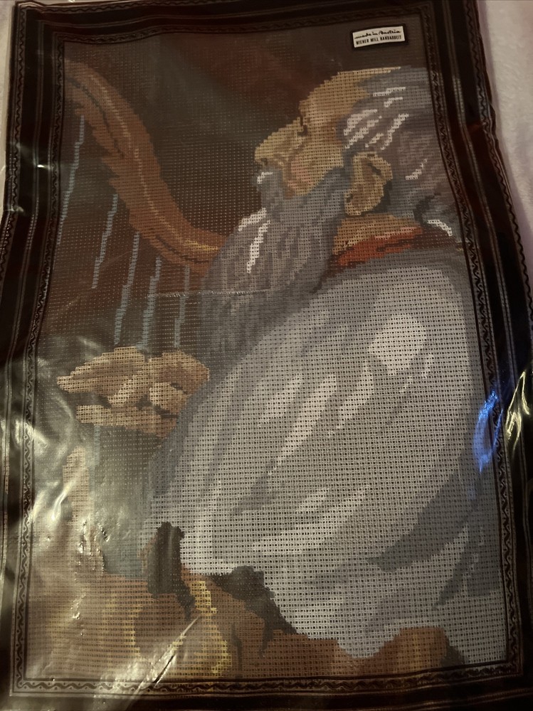 needlepoint canvas handpainted