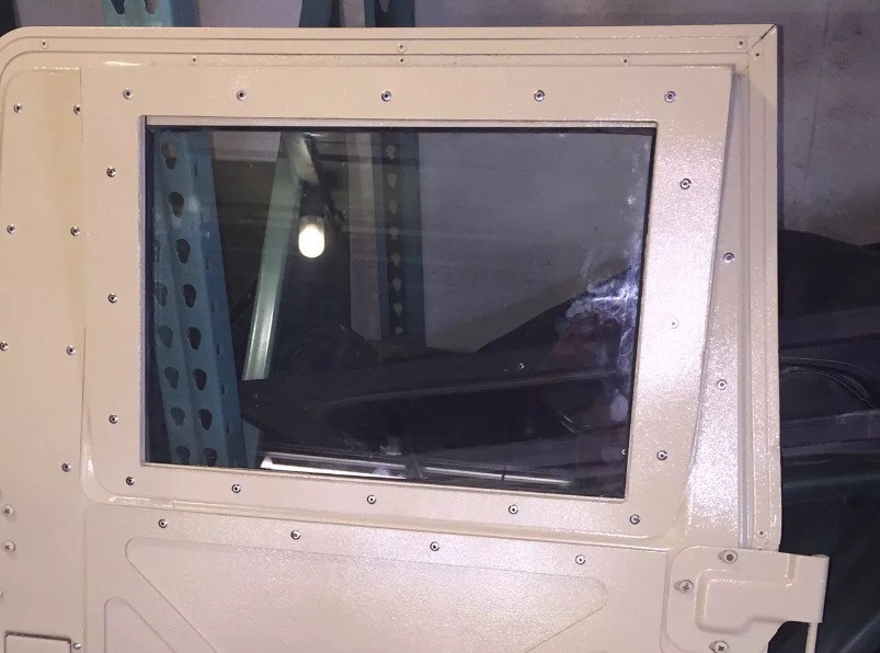 4 GREY 3/8" GREY TINTED LAMINATED M998 HUMVEE X-DOOR WINDOW REPLACEMENT GLASS