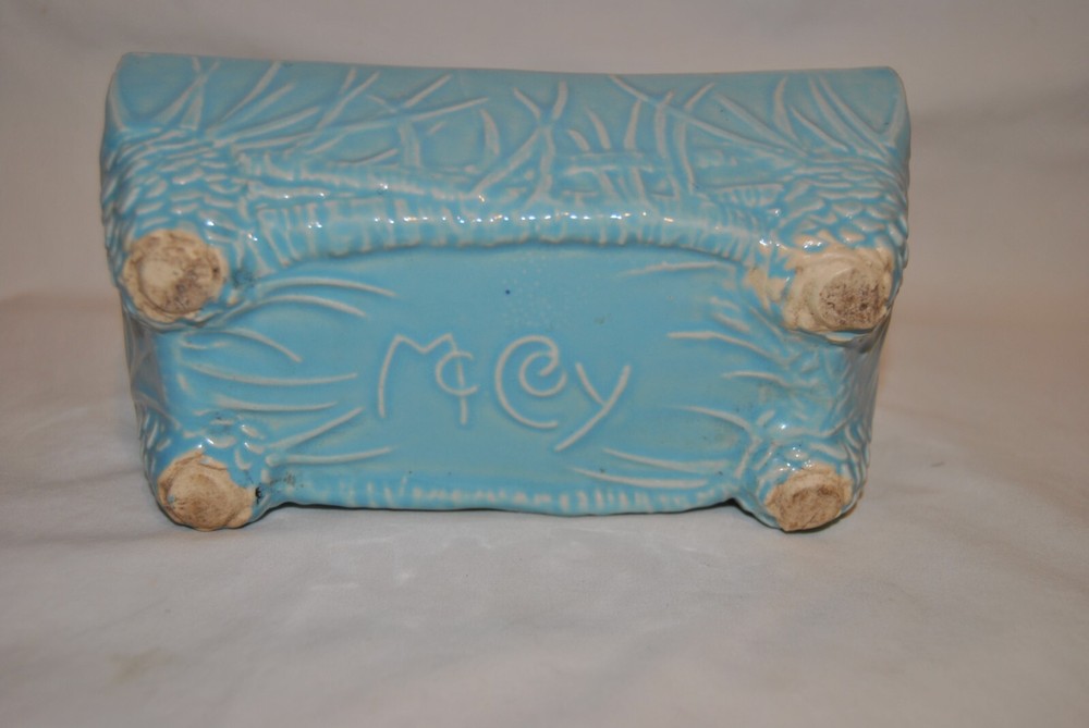 Mccoy Blue Pinecone Rectangle Planter