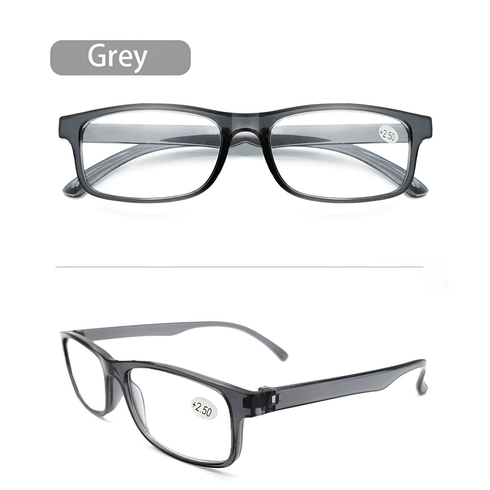 4 Pair Mens Rectangular Blue Light Blocking Reading Glasses Spring Hinge Readers