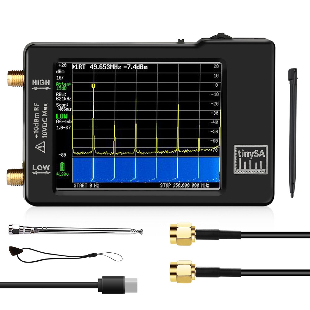 TinySA Spectrum Analyzer V0.3.1 Handheld Tiny Frequency Analyzer 100kHz -960MHz