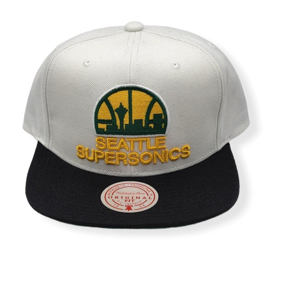 Mitchell & Ness Seattle Supersonics Fresh Crown HWC Adjustable Snapback Hat Cap