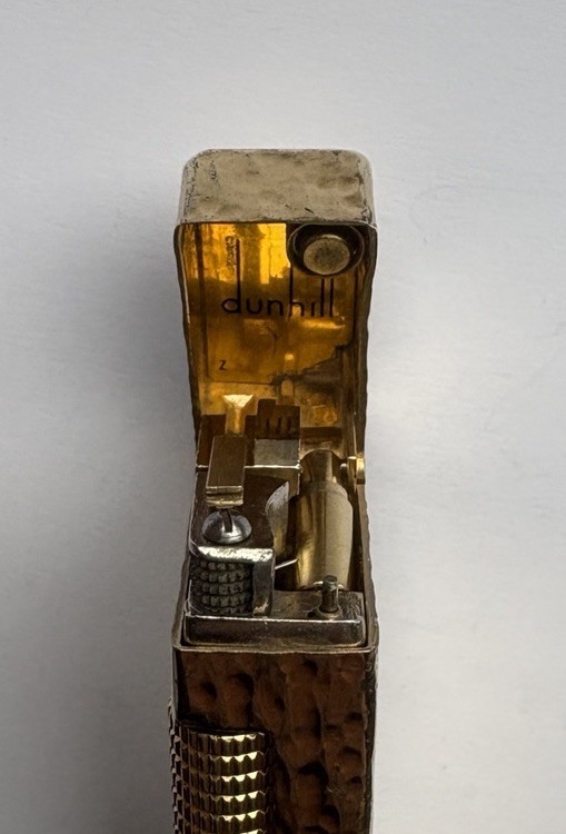 Dunhill Gold ‘Bark’ Rollagas Lighter- Fully Overhauled